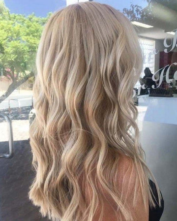 Lace Wig Toppers Hand-made Lace Base Hairpiece For Women Highlights Color #18/613 Blonde (12cm*6cm) - FShine Shop